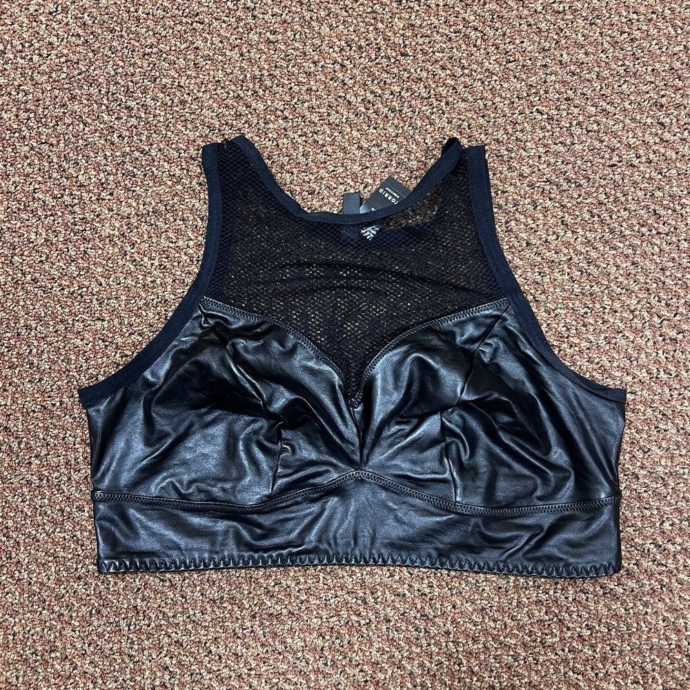 NWT Black Mesh See Through Top / Bra / Bralette / Crop Top Torrid 00 10 Large